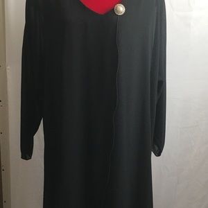 Ann Hobbs for Cattiva black formal dress with faux pearl & rhinestones size 18